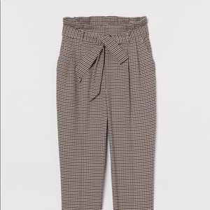 H&M Houndstooth Paperbag pants